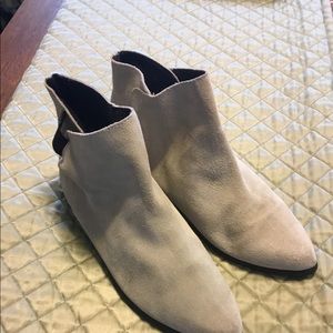 Suede ankle boots made in Spain size 8, light tan